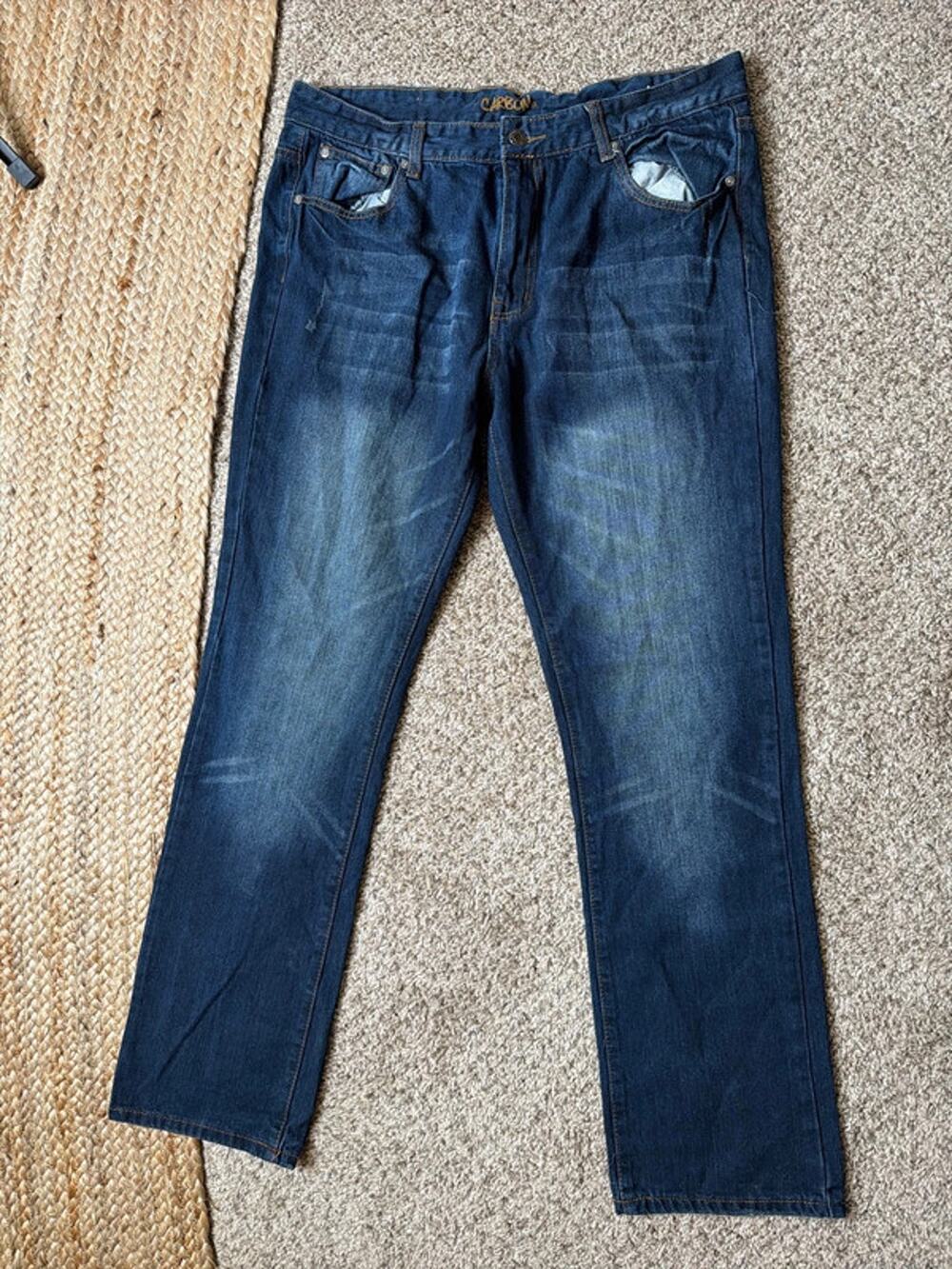 Carbon men’s denim jeans, 36X 34 3339